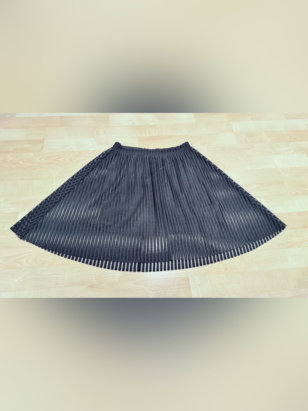 NWOT Torrid A-Line Skirt with Crochet Overlay, Midi, Black, sz 20